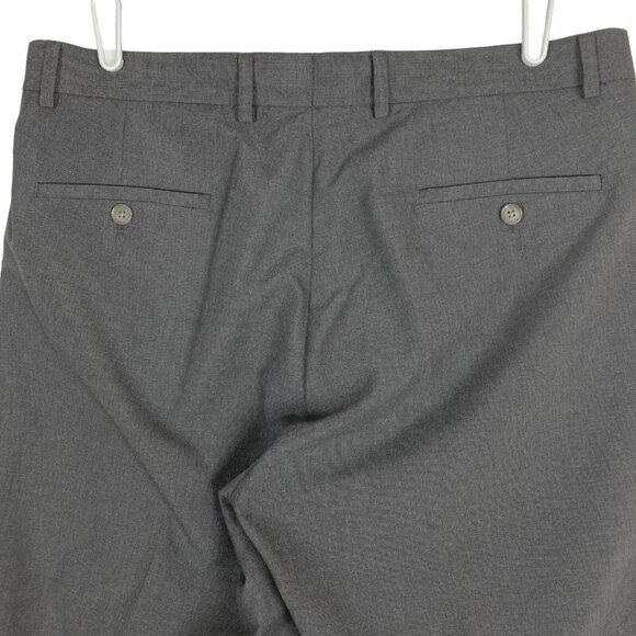 1926 Originals Men's Grey Pants Size 36x32 Straight Fit Flat Front Slash Pockets - Picture 5 of 12